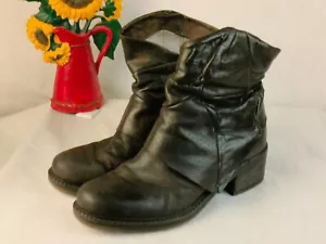 A.S.98 Black Boots Size 38 uk 5 - Picture 1 of 13