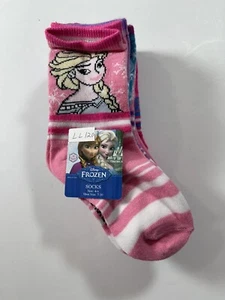 NEW Girls Disney Frozen Socks Lot of 6 Shoe Size 7-10 Sock size 4-6 (LL#120) - Picture 1 of 2