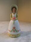Vintage 1985 Avon Porcelain Bell "Country Girl" Collectible 3.5" Figurine