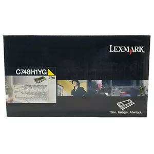 Lexmark C748H1YG Yellow Toner Cartridge High Yield Genuine Original C748DE C748E - Picture 1 of 19