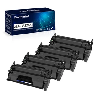 1-4 CF226A Black Toner Compatible with HP 26A LaserJet M402 dn M402n MFP M426fdw - Picture 1 of 16