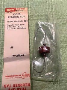 workman T328 video peaking coil 800uH 16.3ohms Phenolic Coil Form - Picture 1 of 3