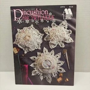 Annie's Attic 87P72 Crochet Pincushion Snowflakes 8 Patterns 1993 Winter Lace - Picture 1 of 2
