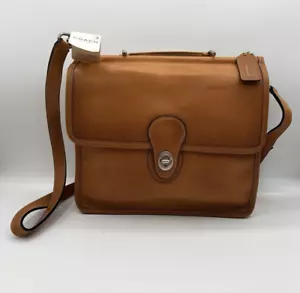 Vintage Coach Camel Willis 9927 Leder Handtasche Umhängetasche Neu Neu mit Etikett - Bild 1 von 13