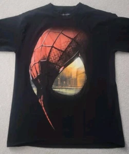 Amazing Spiderman 2 Graphic Shirt Black All Over Print Short Sleeve Size M Y2K - Picture 1 of 4