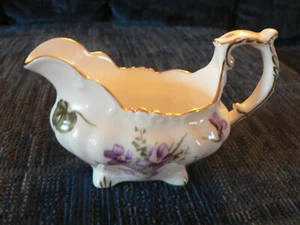 Tazón de Crema Vintage Royal Victoria Patrón de Flor Violeta Excelente Estado - Imagen 1 de 5