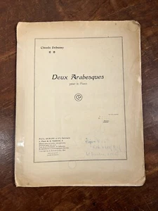 Deux Arabesques Sheet Music Piano Solo Claude Debussy Early Edition Durand & Co. - Picture 1 of 8