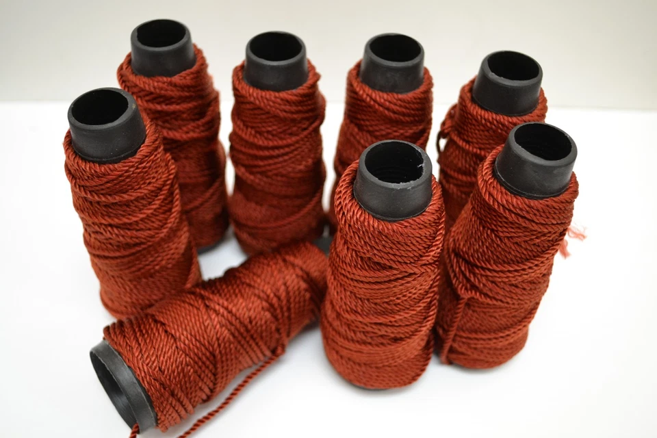 8 ROLLOS - CUERDA DE CORDÓN DE CUENTAS DE SEDA POLIÉSTER ROJO 12 METROS 2,5 MM #T-2844 Foto 1 de 1