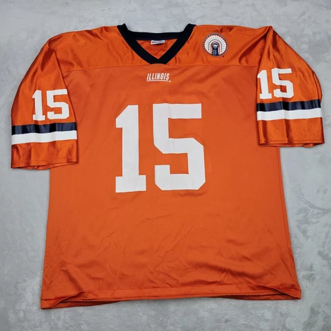 Illinois Fighting Illini Jersey Men XL Blue Orange Sport Team Vintage IZAW Adult Cover