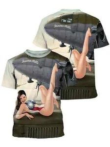Burma Babe 2. Weltkrieg Flugzeuge Kunst Mädchen Heckflugzeug Bomber Belle 44 Zoll Brust - Bild 1 von 3