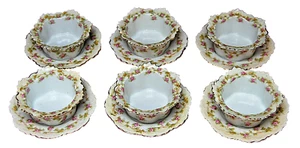 MZ Austria Moritz Zdekaner Altrohlau  6 Fruit Bowls with Plates  Antique   S5213 - Picture 1 of 11