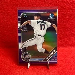 2019 Bowman Draft Chrome 1st Bowman Evan Fitterer #BDC-68 Purple Refractor /250 - Picture 1 of 2