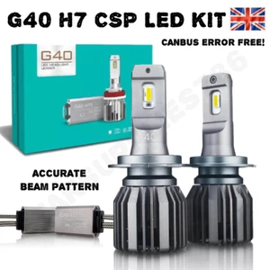 H7 G40 LED HEADLIGHT KIT CANBUS ERROR AUDI A3 A4 A5 A6 VW GOLF PASSAT SEAT LEON - Picture 1 of 5