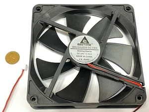 24V fan 2Pin 140mm x 25mm dc brushless Cooling Case Fan 14cm 14025 G34 - Picture 1 of 3
