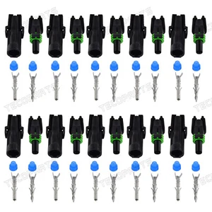Weather Pack 1 Pin Sealed Connector Kit 10 Complete Kits - Picture 1 of 7