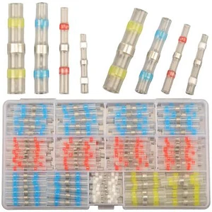 Solder Seal Wire Connectors Heat Shrink Waterproof Butt Terminal 4 Types 200Pcs - Picture 1 of 12