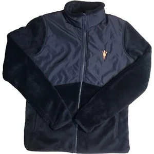 Chaqueta Champion Performance Para Hombre Talla Mediana Polar Cremallera Completa Negra Arizona State - Imagen 1 de 9