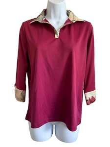Haband Sara Morgan Size S Pink 3/4 Sleeve Top - Picture 1 of 7