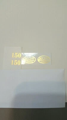 LIONEL 150 PRE-WAR O GAUGE LOCO GOLD METALLIC WATERSLIDE DECAL 0 4 0 ENGINE SET - Image 1 of 4