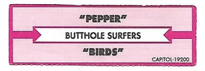 Butthole Surfers, Pepper/Birds, Jukebox Label 45 - Picture 1 of 1