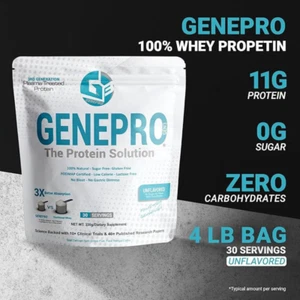 Genepro G3 Unflavored Protein Powder - 3rd Gen Whey Isolate - 128 Servings - Picture 1 of 7
