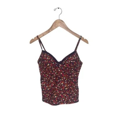 Boden Tankini Top Mujer Talla 8 US Marrón Multi Floral Traje de Baño Acolchado Estante Sujetador Foto 1 de 4