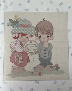 Precious Moments "Because You Count" - Gloria & Pat 1988 Cross Stitch Pattern - Picture 1 of 3