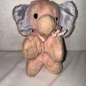 Vintage 20er Jahre Gund Moosgummi Stofftier rosa Elefant J Swedlin - Bild 1 von 5