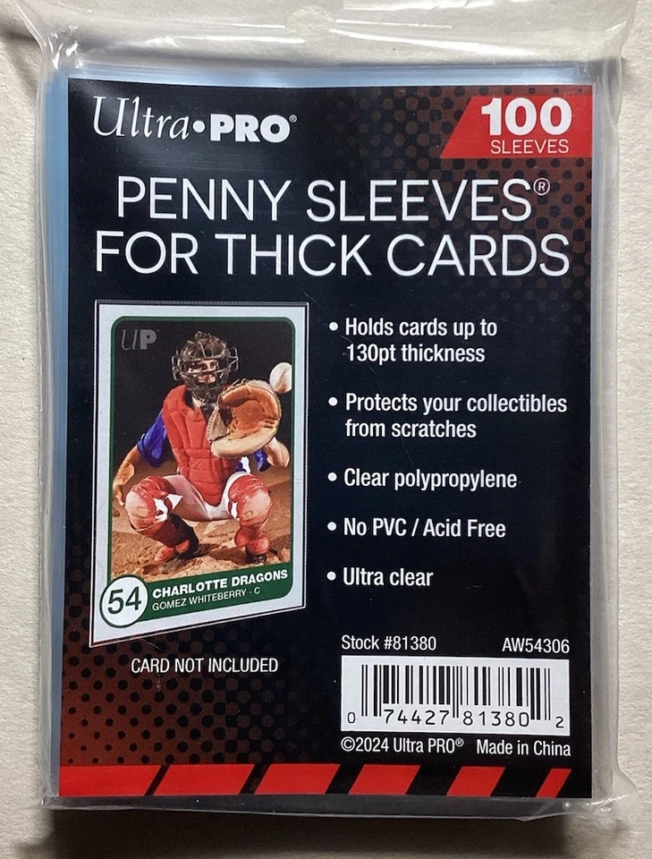 1 Pack 100 Ultra Pro Thick Card Penny Sleeves Unopened With Tracking!