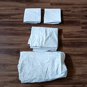 Lauren Ralph Lauren Perkal Baumwolle King Size Bettwäsche Set. 4 Stück hellhellgrau - Bild 1 von 7