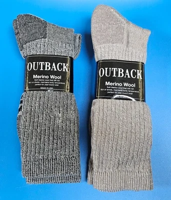 2 pr Marrón, 2 pr Negro Acrílico/Lana Merino Crew/Calcetines de Trabajo talla 10-13 ENVÍO GRATUITO Foto 1 de 4