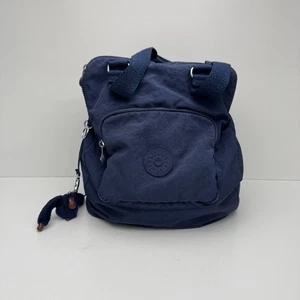 Kipling Live Light Blue Back Pack Adjustable Straps And Monkey Charm - Picture 1 of 11