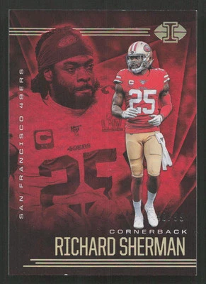 2020 Panini Illusions Richard Sherman Trophy Collection Red #/99 #91 Color Match - Image 1 of 2