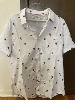 NWT Sovereign Code Roses Los Angeles Button Shirt Mens Roses.  Size L - Image 1 of 4