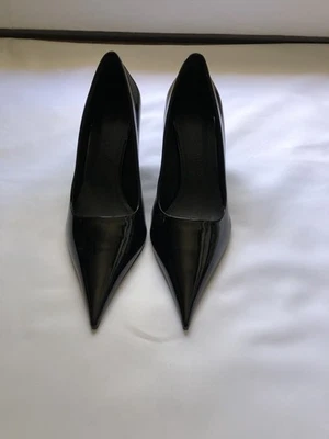 NWT Salvatore Ferragamo  Black 7cm Wedge Heel Women Patent Leather Pump MSR $930 - Image 1 of 4