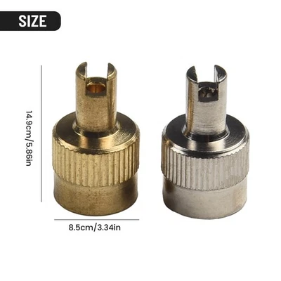 Air Tightness 8pcs Metal Valve Cap Key for Tire Valve Protection - Image 1 of 4