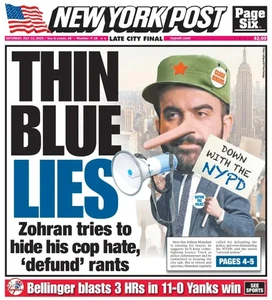 NEW YORK POST ZEITUNG DÜNNE BLAUE LÜGEN BEL OF THE BRONX 7.12.25 - Bild 1 von 2
