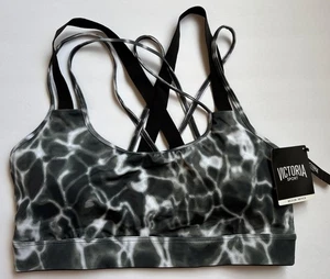Victoria Sport Medium M schwarz weiß Batik So Träger gepolsterter Sport-BH VSX - Bild 1 von 8