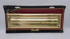 HB Ives Artisan Collection Mail Letter Door Slot Window Solid Brass Bright 13” - Picture 1 of 6