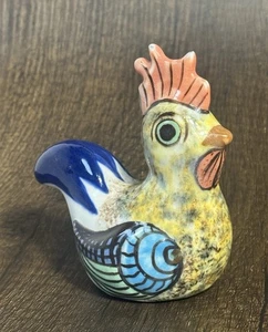 Vintage Palopo Guatemaltekische Kunstkeramik Huhn Hahn Figur signiert 4 Zoll - Bild 1 von 6
