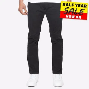 Duck And Cover Moretor Herren Smart Freizeit Mode Hose Chino schwarz - Bild 1 von 5