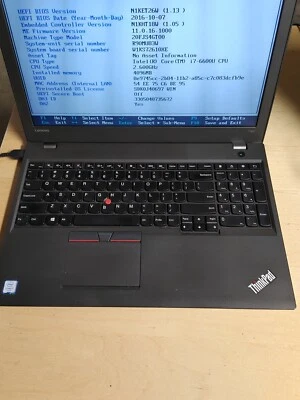 Lenovo ThinkPad T560 Core i7-6600U@2,80 GHz, 4 GB RAM, SIN HD, SOLO PARA REPUESTOS Foto 1 de 4
