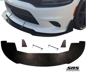 FRONT SPLITTER+WINGLETS+2 SUPPORT RODS for 15-23 CHARGER SRT Scat Pack, HELLCAT  - Picture 1 of 12
