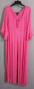 Woman’s Ashley Stewart Short Sleeve Pullover Long Pink Maxi Dress.sz 30/32w - Picture 1 of 9