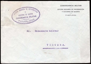Navarra - Guerra Civil - Sobre con marca "Oficina Navarra de Información y.... - Imagen 1 de 1