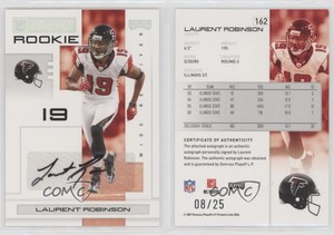 2007 Playoff NFL Playoffs Silver Signatures /25 Laurent Robinson Rookie Auto RC