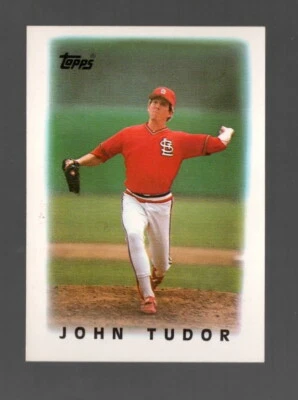 1986 Topps Major League Leaders Minis #64 John Tudor Near mint or better - Image 1 of 2