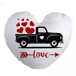 20x White Sublimation Blank Pillow Case for Heat Press Tansfer Love Heart Shaped - Picture 1 of 12