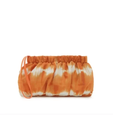 NWT Vince Camuto Harlo Pouch Bag Purse Clutch Womens Orange White Tie Dye NEW - Image 1 of 4