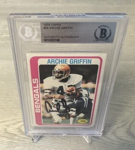 Archie Griffin Bengals Autographed Signed Beckett BAS Slabbed Card COA - Picture 1 of 5